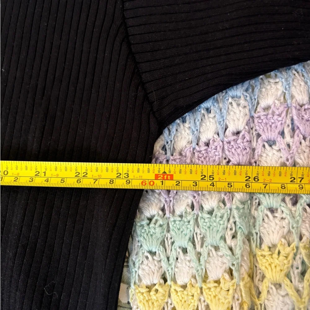 Brunette The Label Ottoman Ribbed Oversized Button-Front Cardigan Black - Picture 9 of 10